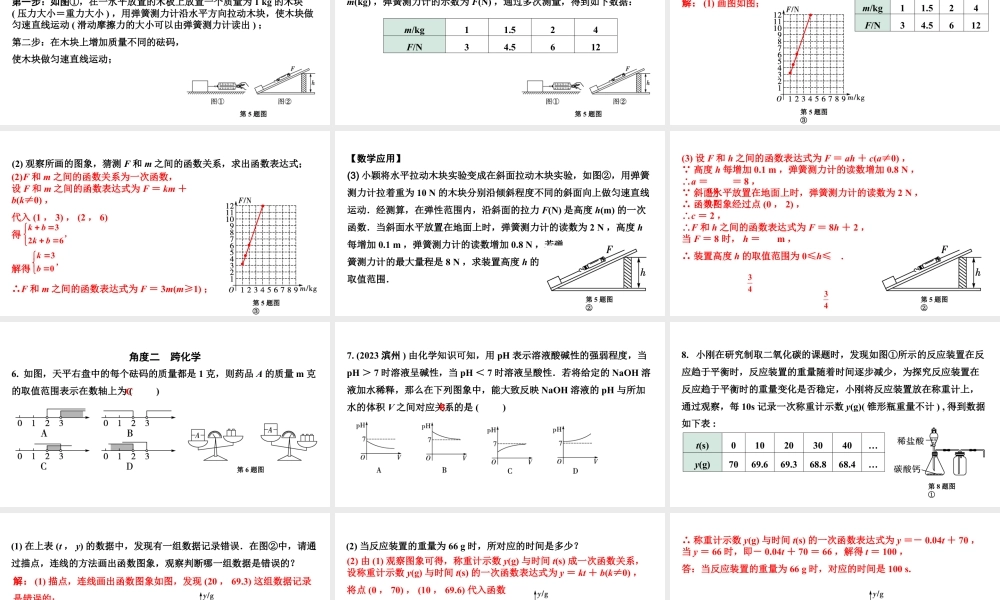 2024河南中考数学专题复习第二部分 题型二 跨学科 课件.pptx