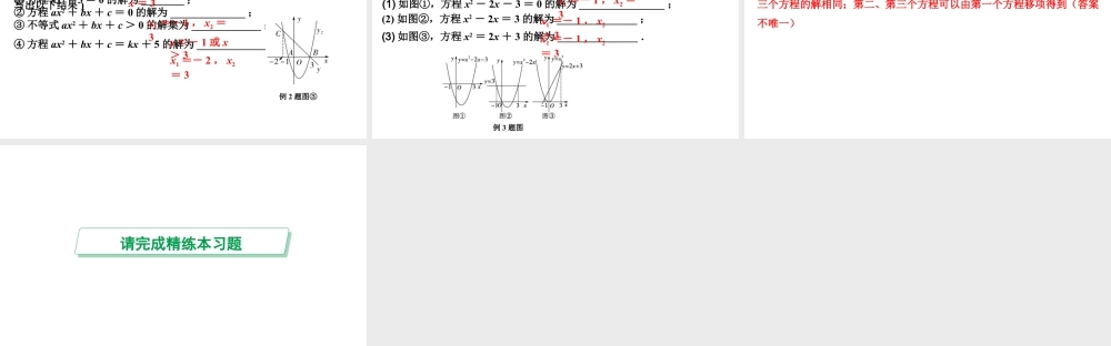 2024河南中考数学专题复习第三章 第八节 函数与方程(组)、不等式(组)的关系 课件.pptx