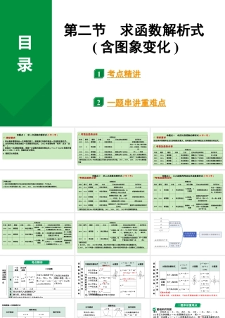 2024河南中考数学专题复习第三章 第二节 求函数解析式(含图象变化) 课件.pptx