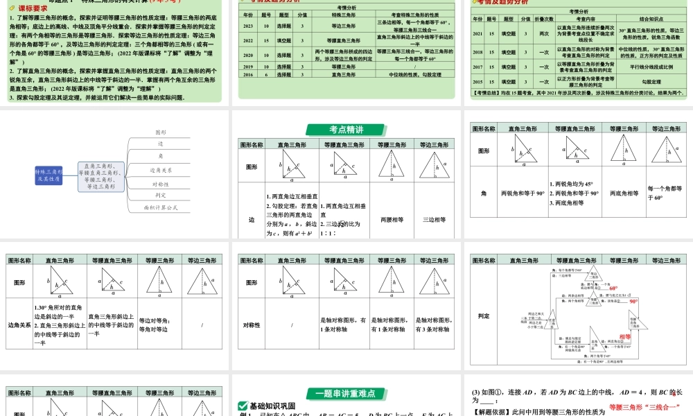 2024河南中考数学专题复习第四章 第三节 特殊三角形及其性质 课件.pptx