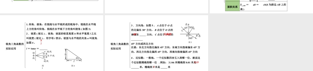 2024辽宁中考数学二轮复习 4.5 锐角三角函数及其应用 (课件).pptx