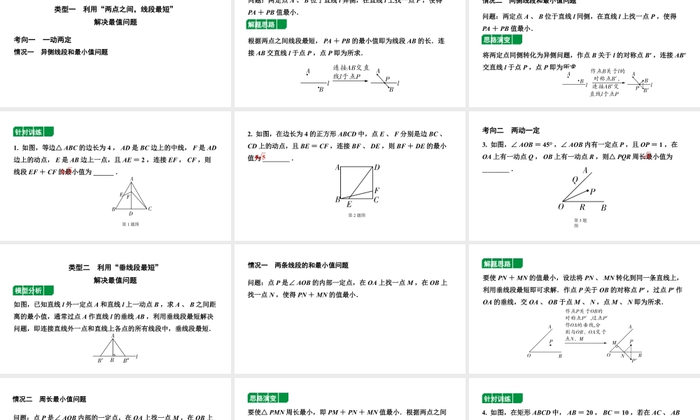 2024辽宁中考数学二轮中考考点研究 微专题 对称求最值 (课件).pptx