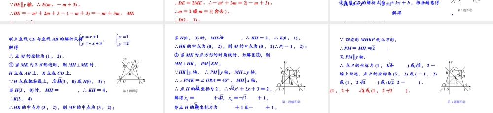 2024辽宁中考数学二轮专题复习 微专题 二次函数与矩形、菱形、正方形问题（课件）.pptx