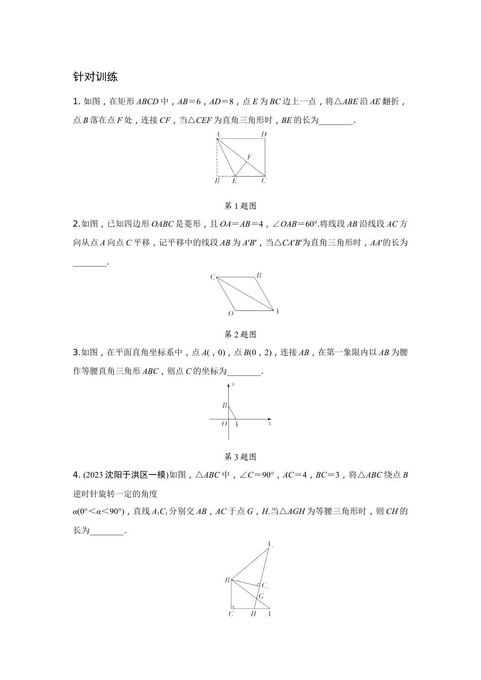 2024辽宁中考数学二轮专题训练 题型二  多解题  (含答案).docx_第3页