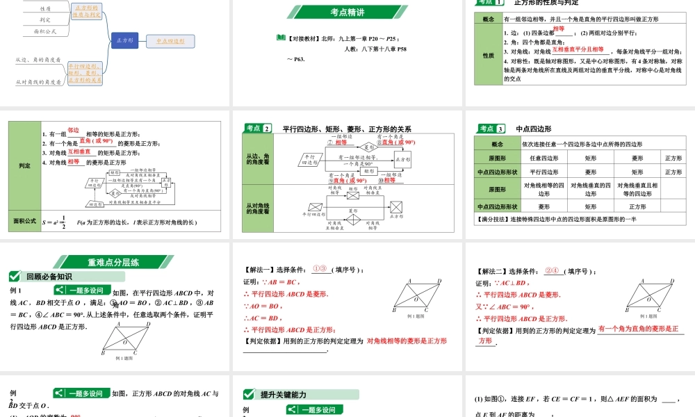 2024内蒙古中考数学一轮知识点复习 第27课时  正方形（课件）.pptx