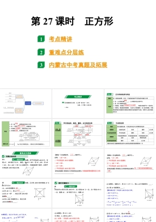 2024内蒙古中考数学一轮知识点复习 第27课时  正方形（课件）.pptx