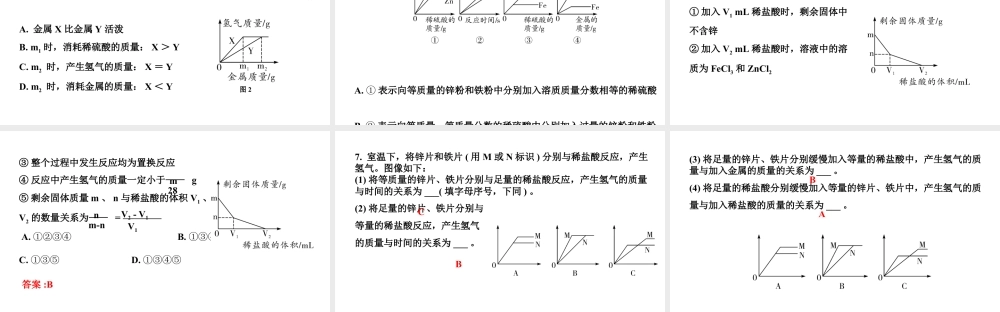 2024成都中考化学二轮复习之中考题型研究 微专题 金属与酸反应的坐标曲线（课件）.pptx