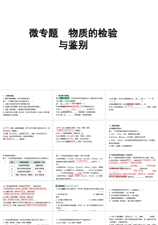 2024成都中考化学二轮复习之中考题型研究 微专题 物质的检验与鉴别（课件）.pptx