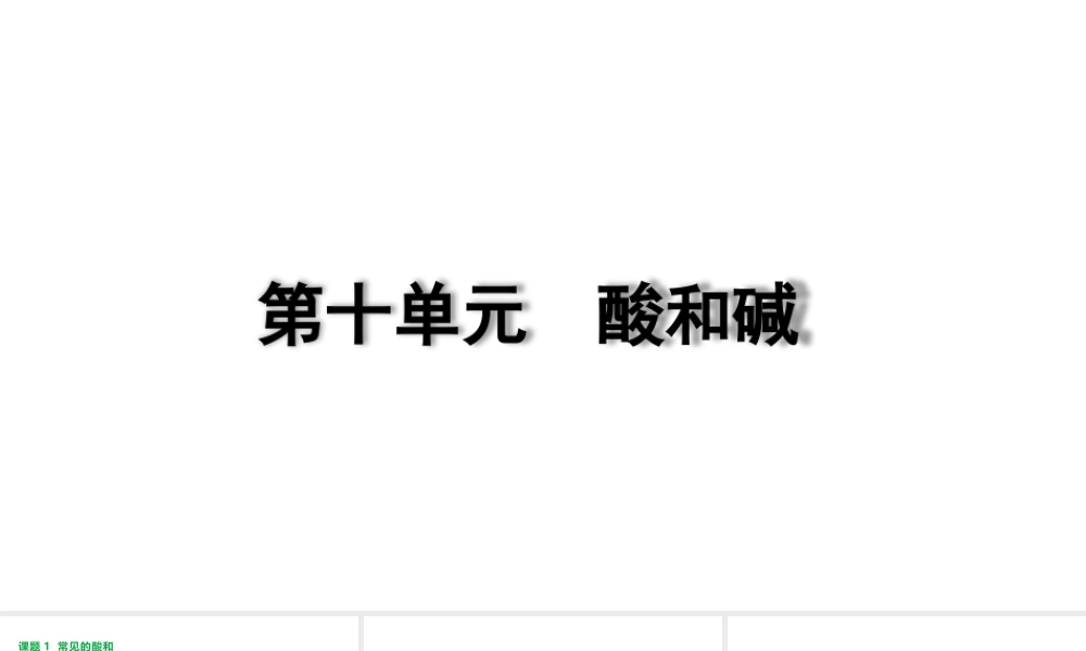 2024成都中考化学复习“四清”回归教材 第十单元酸和碱 课件.pptx