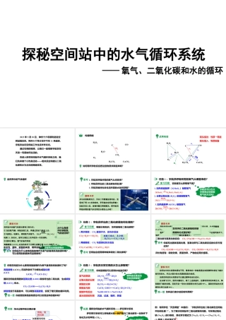 2024成都中考化学复习-探秘空间站中的水气的循环系统 课件.pptx