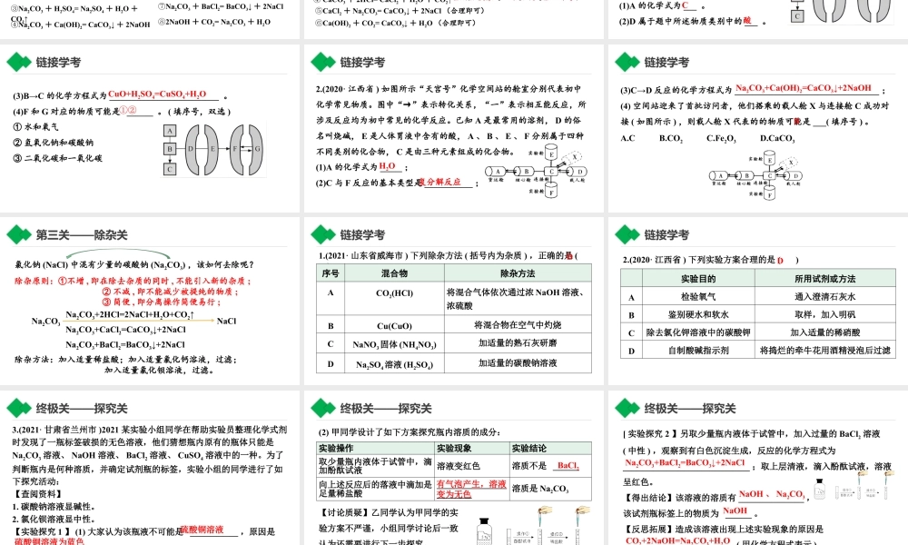 2024成都中考化学试题研究大单元复习-鉴“盐”达人PK赛 课件.pptx