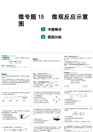 2024福建中考化学二轮中考题型研究 微专题15 微观反应示意图（课件）.pptx