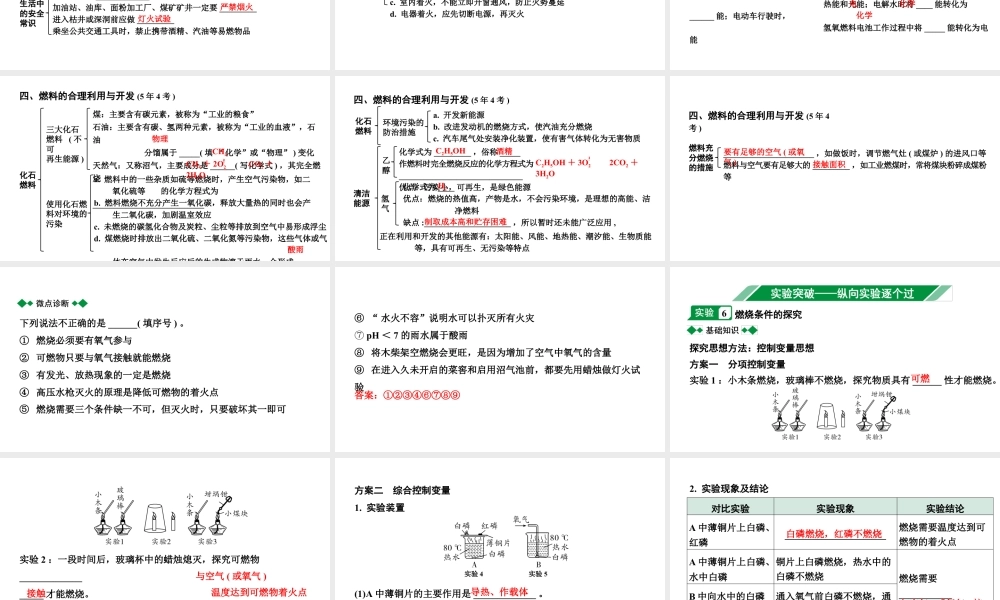 2024福建中考化学二轮中考题型研究 专题十三 化学与能源和资源的利用（课件）.pptx