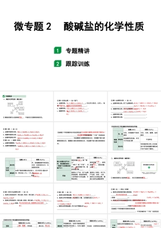 2024福建中考化学一轮复习 微专题2 酸碱盐的化学性质（课件）.pptx