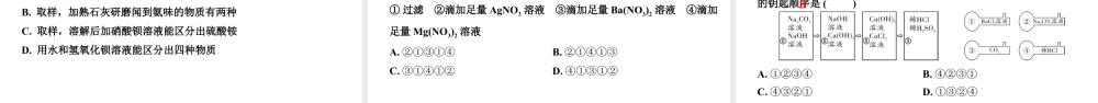 2024福建中考化学一轮复习 微专题4 物质的检验与鉴别（课件）.pptx