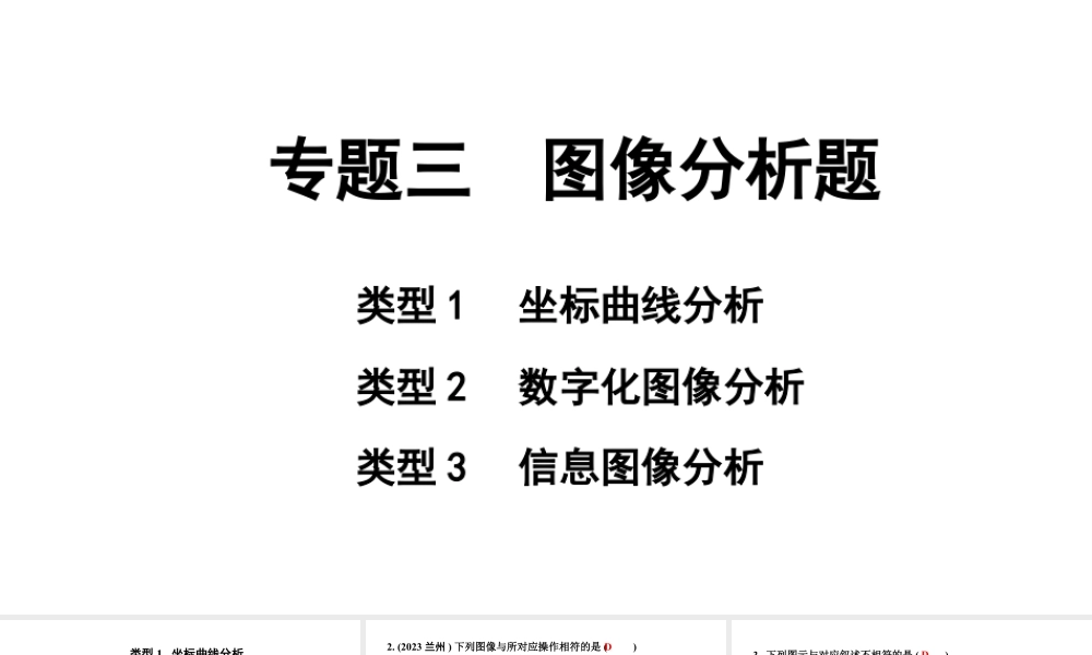 2024甘肃中考化学二轮复习之中考题型研究 专题三 图像分析题（课件）.pptx