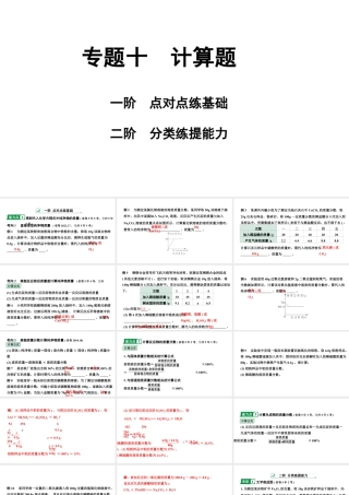 2024甘肃中考化学二轮复习之中考题型研究 专题十 计算题（课件）.pptx