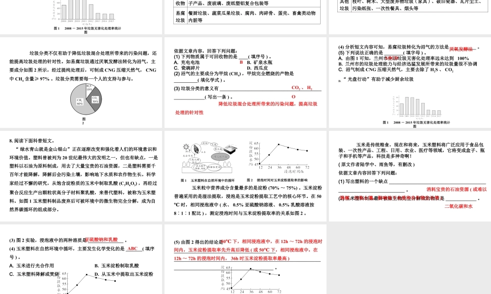 2024甘肃中考化学二轮复习之中考题型研究 专题四 科普阅读题（课件）.pptx