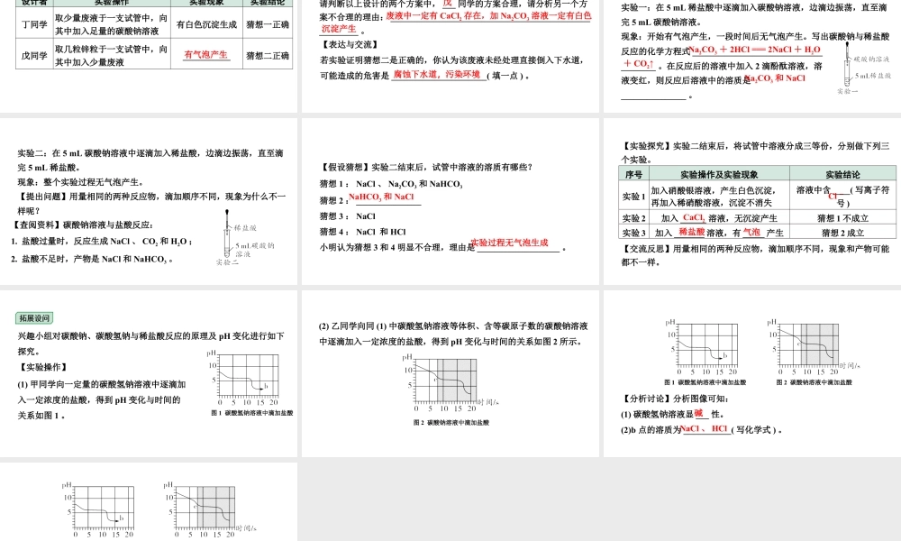 2024甘肃中考化学一轮复习之中考考点研究 微专题  反应后溶质成分的探究（课件）.pptx