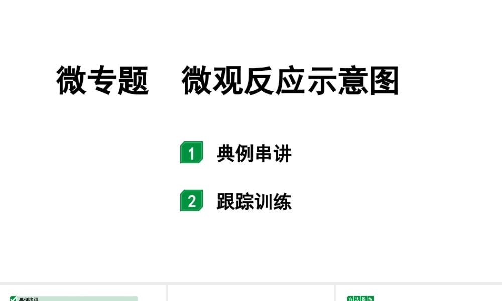 2024甘肃中考化学一轮复习之中考考点研究 微专题 微观反应示意图（课件）.pptx