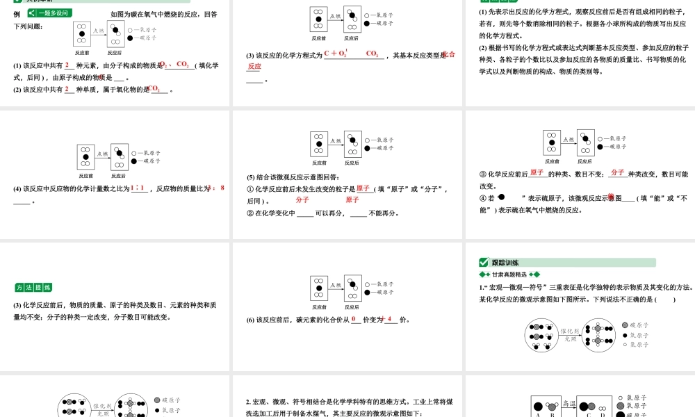 2024甘肃中考化学一轮复习之中考考点研究 微专题 微观反应示意图（课件）.pptx