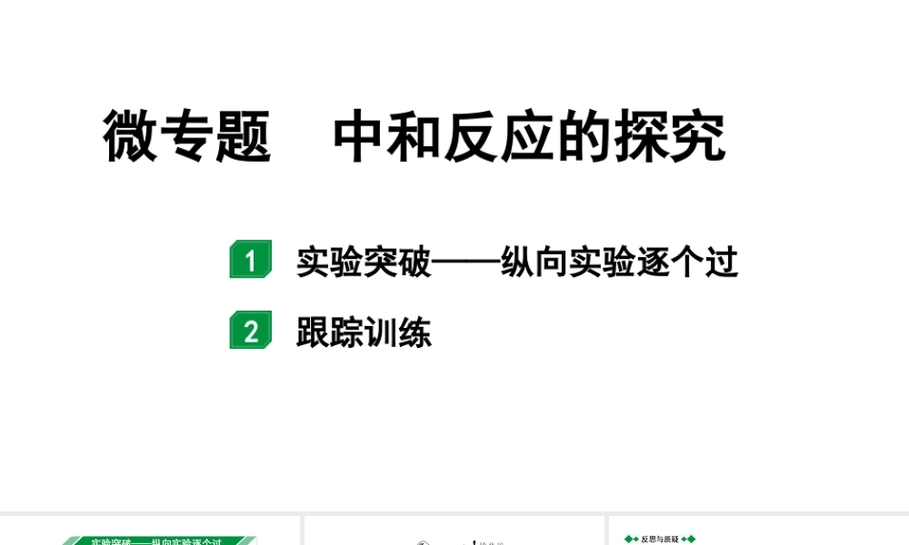 2024甘肃中考化学一轮复习之中考考点研究 微专题 中和反应的探究（课件）.pptx