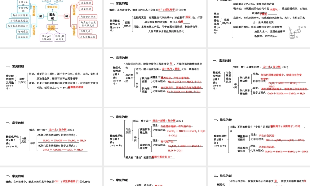 2024贵阳中考化学二轮专题复习 主题六 酸和碱（课件）.ppt