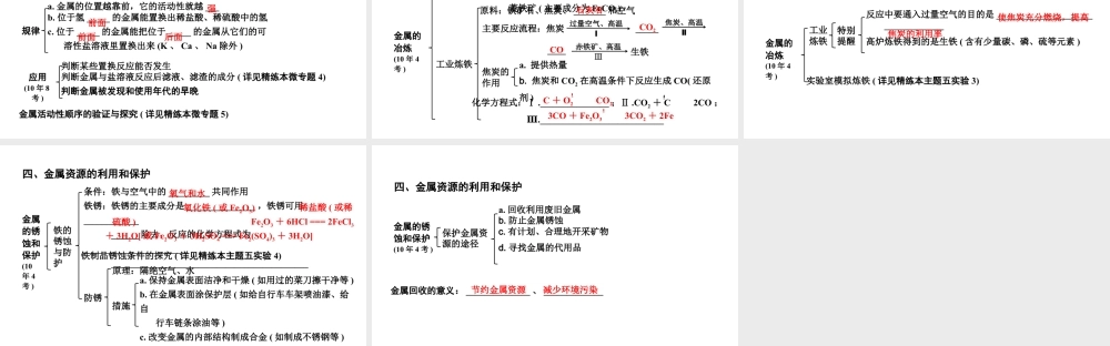 2024贵阳中考化学二轮专题复习 主题五 金属及金属矿物（课件）.pptx