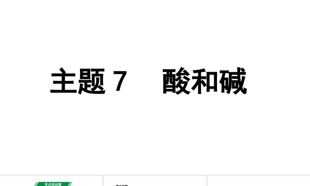 2024贵州中考化学二轮专题复习 主题7 酸和碱（课件）.pptx