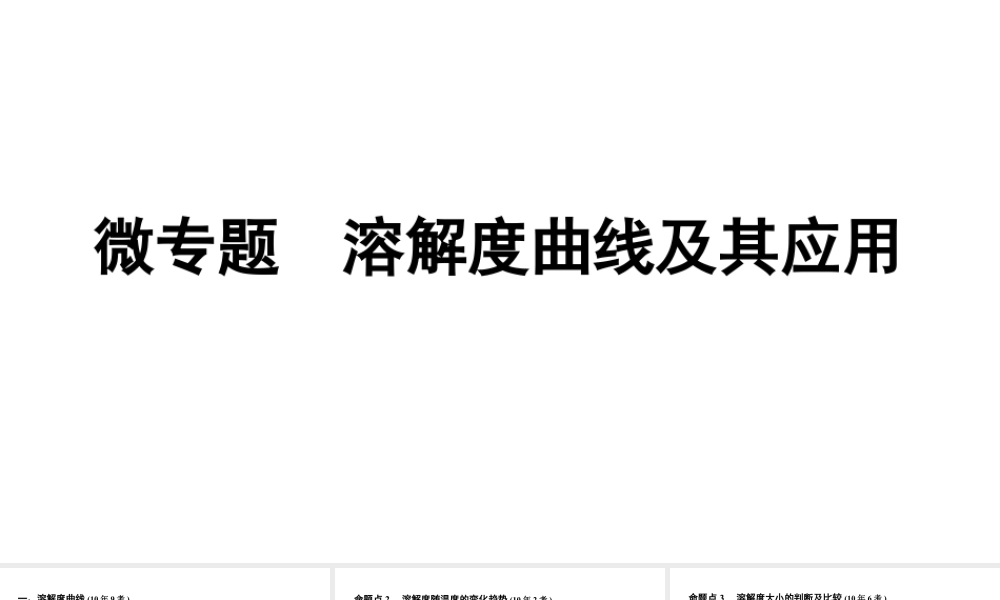 2024海南中考化学二轮重点专题突破 微专题 溶解度曲线及其应用（课件）.ppt