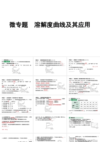 2024海南中考化学二轮重点专题突破 微专题 溶解度曲线及其应用（课件）.ppt