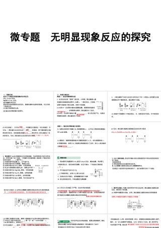 2024海南中考化学二轮重点专题突破 微专题 无明显现象反应的探究（课件）.ppt