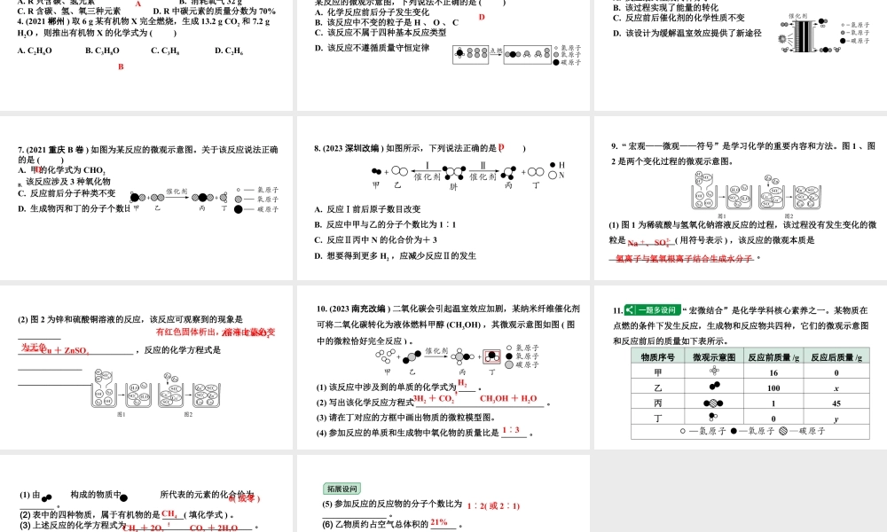 2024海南中考化学二轮重点专题突破 微专题 质量守恒定律的应用（课件）.ppt