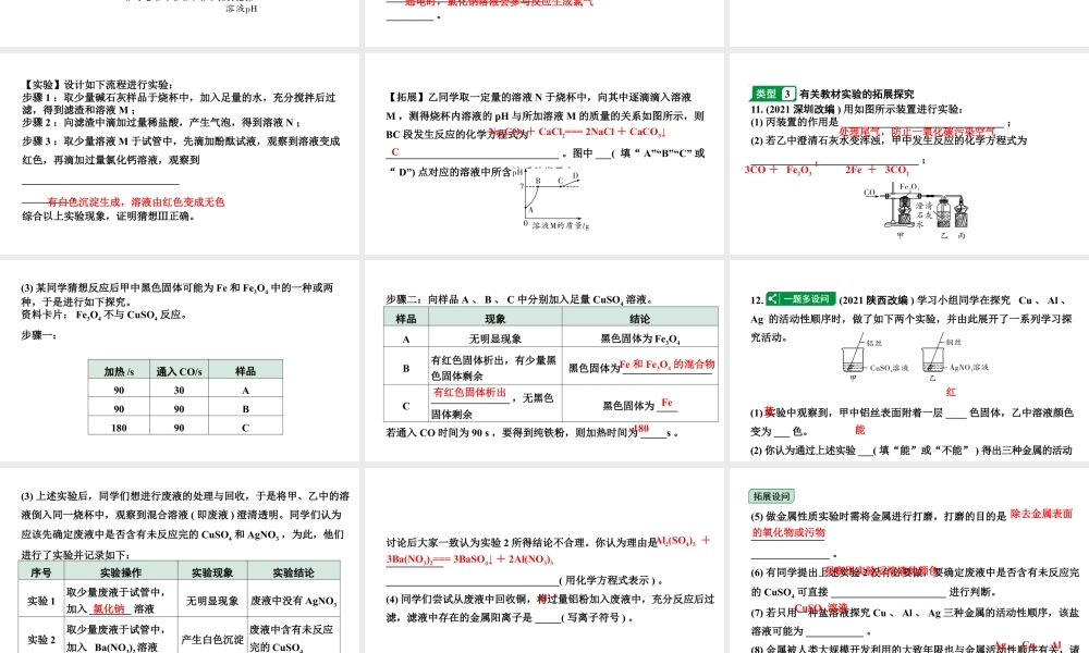 2024海南中考化学二轮重点专题突破 专题六 实验探究题（课件）.pptx