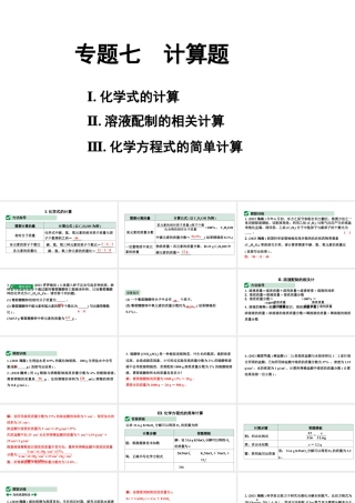 2024海南中考化学二轮重点专题突破 专题七 计算题（课件）.ppt