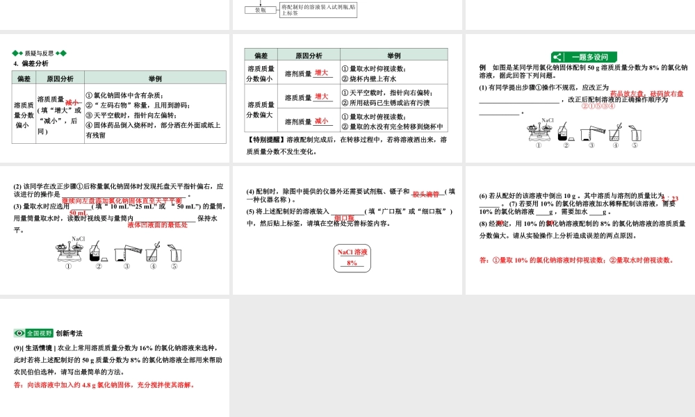 2024海南中考化学一轮复习 中考考点研究 第九单元  溶液（课件）.pptx