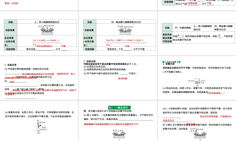 2024海南中考化学一轮复习 中考考点研究 第五单元 化学方程式（课件）.pptx