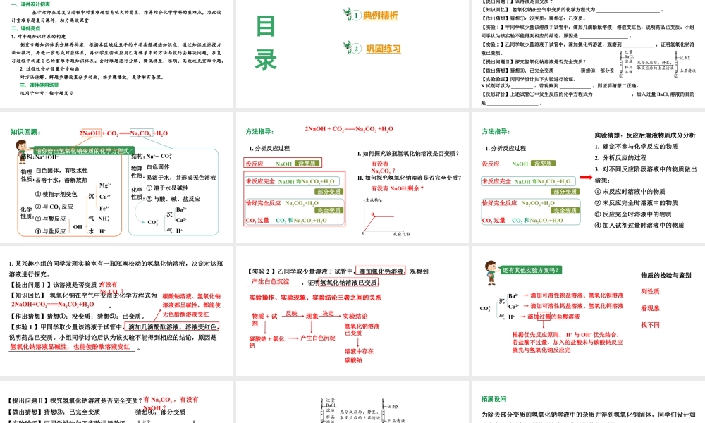 2024河北化学中考备考重难专题：氢氧化钠变质的探究 （课件）.pptx