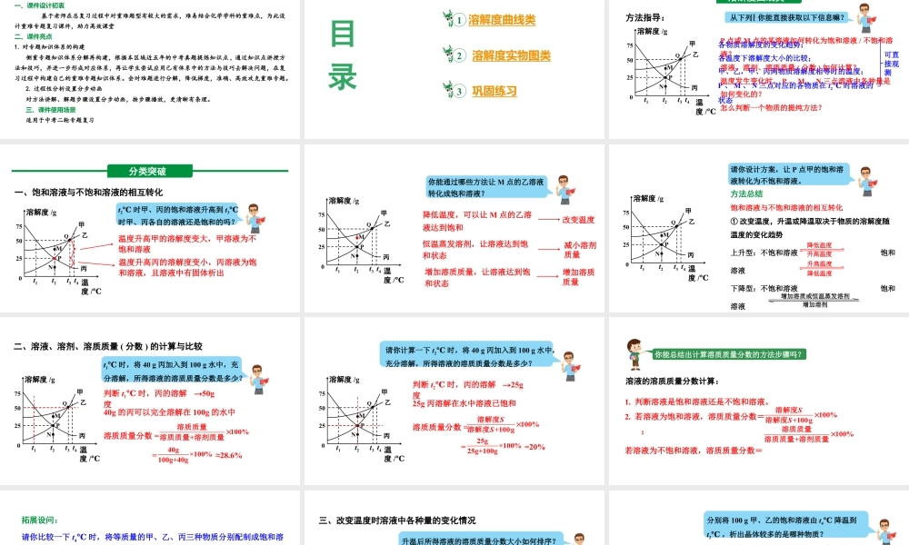 2024河北化学中考备考重难专题：溶解度及溶解度曲线分析（课件）.pptx