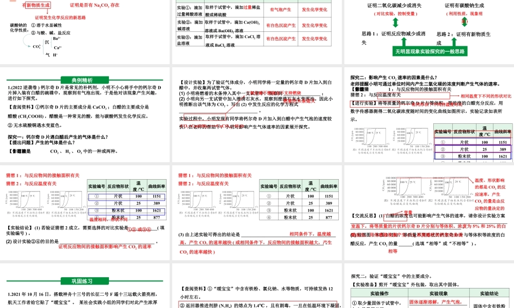 2024河北化学中考备考重难专题：小实验到实验探究题（课件）.pptx