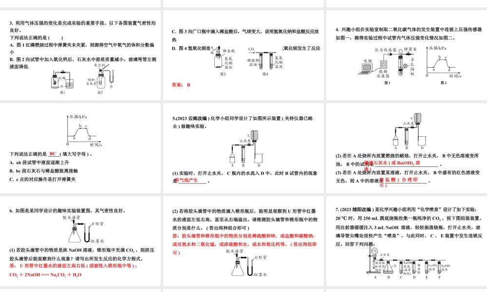 2024河南中考化学二轮重点专题突破 专题七  横向实验归类练（课件）.pptx