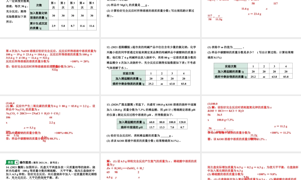 2024湖南中考化学二轮专题复习 专题八 化学计算（课件）.pptx