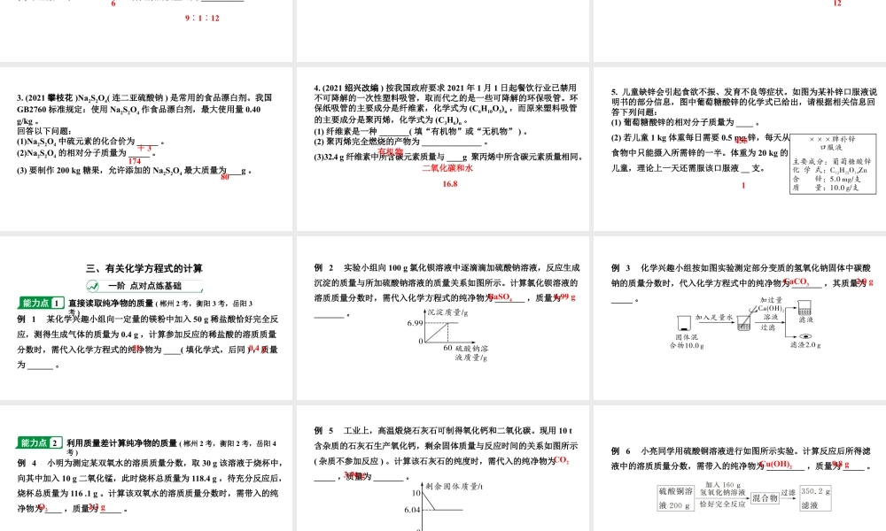 2024湖南中考化学二轮专题复习 专题八 化学计算（课件）.pptx