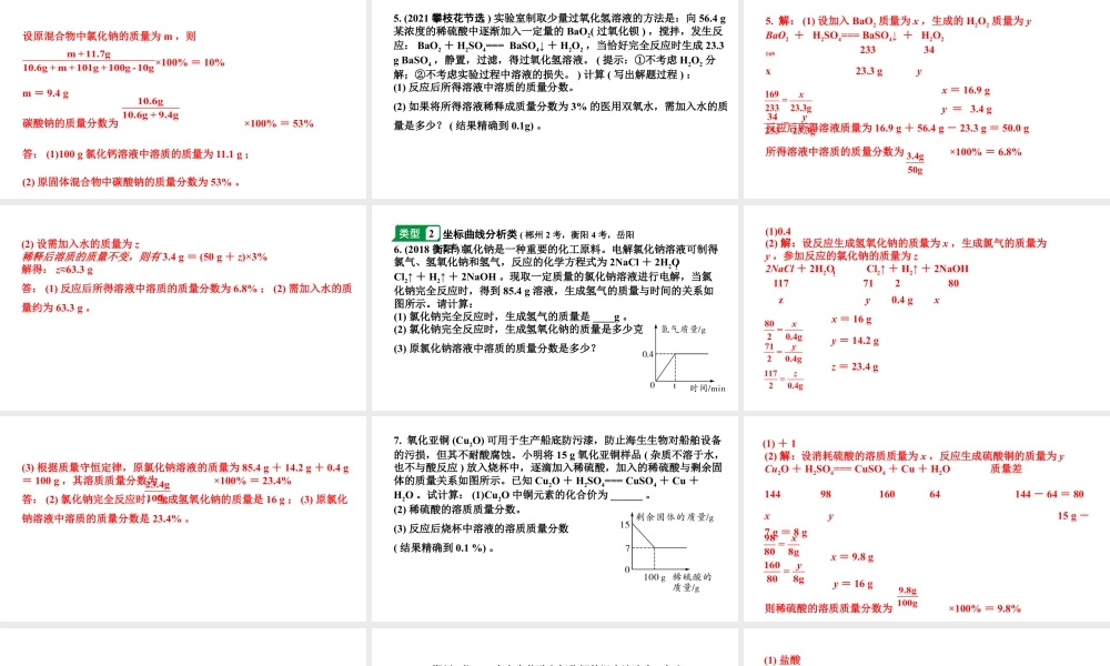 2024湖南中考化学二轮专题复习 专题八 化学计算（课件）.pptx