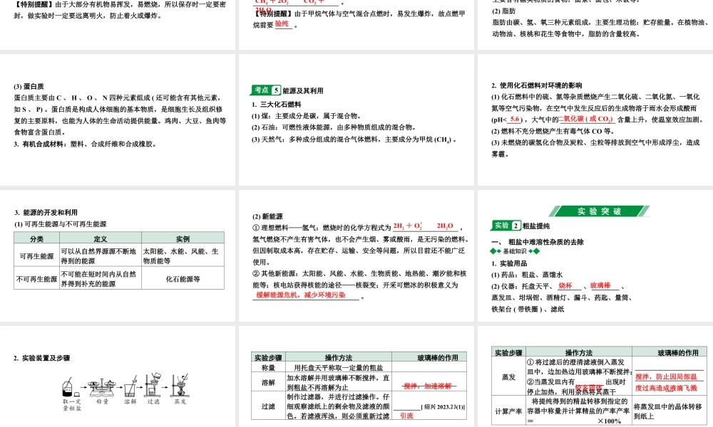 2024江苏中考化学二轮中考考点研究 第4讲  物质的分类  常见的有机物（课件）.pptx