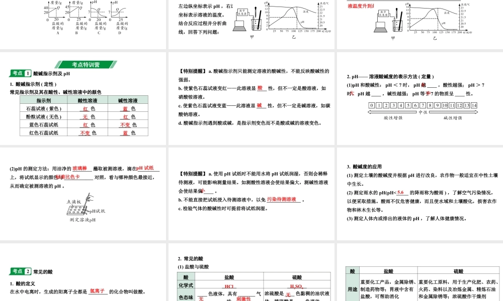 2024江苏中考化学二轮中考考点研究 第9讲  酸和碱（课件）.pptx