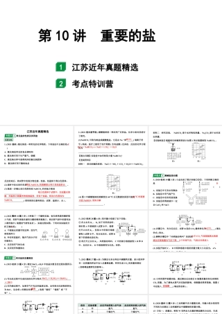 2024江苏中考化学二轮中考考点研究 第10讲  重要的盐（课件）.pptx