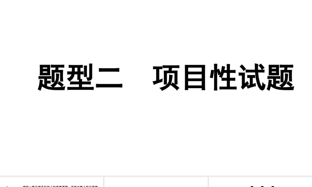 2024江苏中考化学二轮中考考点研究 题型二  项目性试题（课件）.pptx