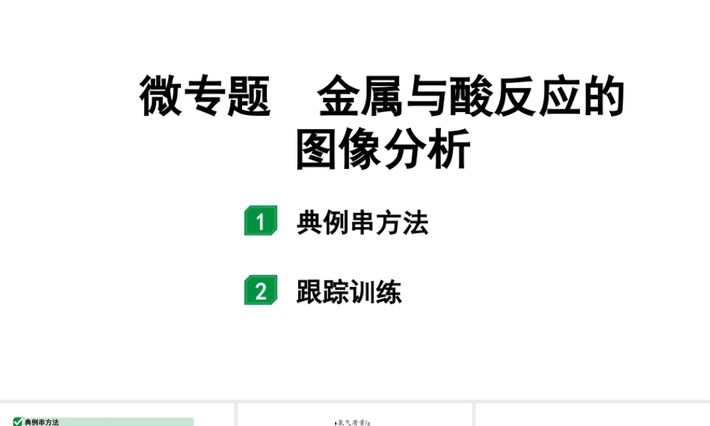 2024江苏中考化学二轮中考考点研究 微专题 金属与酸反应的图像分析（课件）.pptx