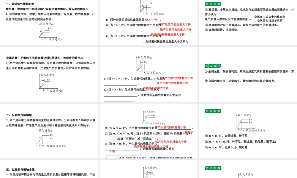 2024江苏中考化学二轮中考考点研究 微专题 金属与酸反应的图像分析（课件）.pptx